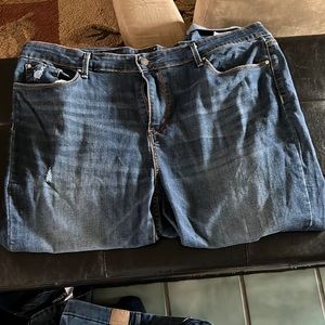 Women plus jeans